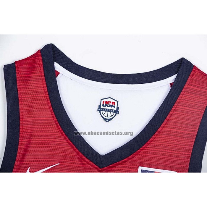 Camiseta USA 2021 Zach LaVine NO 5 Blanco